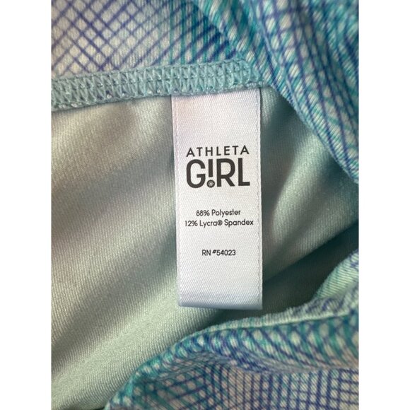 Athleta Girl Printed Cropped Leggings Size XL 88% Polyester 12% Lycra Spandex Mu - Picture 3 of 3